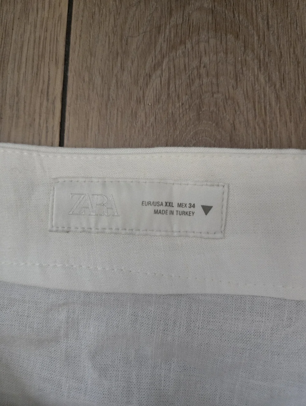 ZARA WIDE LEG COTTON AND LINEN BLEND PLEATED PANTS Size XXL - Picture 5 of 9